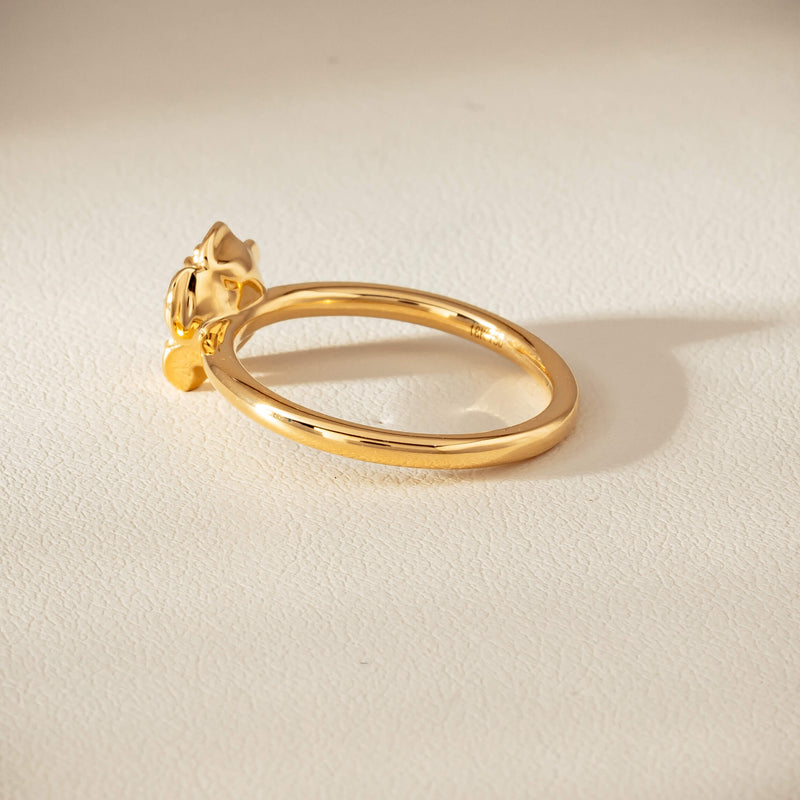 18ct Yellow Gold Albertine Rose Ring - Ring - Walker & Hall