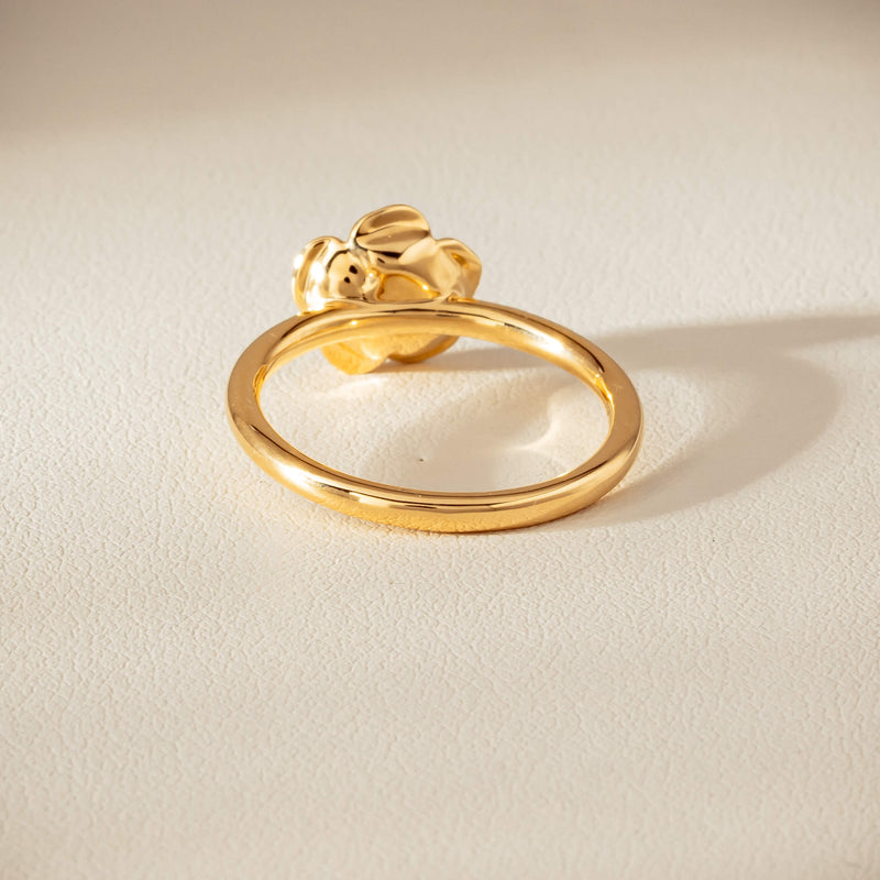 18ct Yellow Gold Albertine Rose Ring - Ring - Walker & Hall