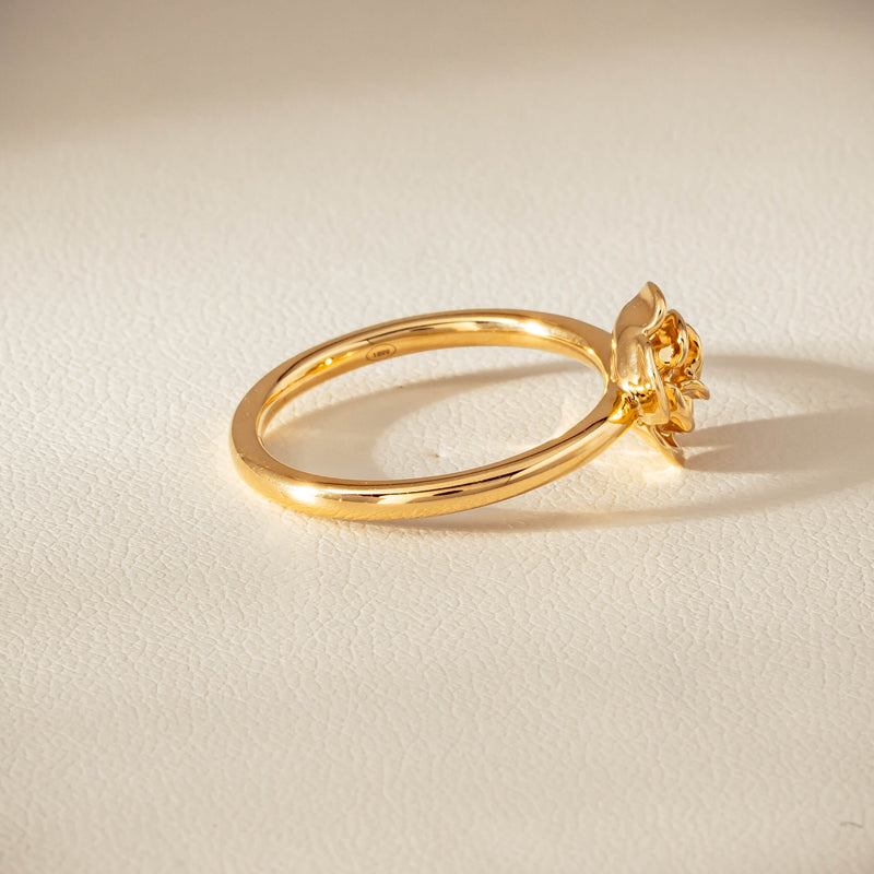 18ct Yellow Gold Albertine Rose Ring - Ring - Walker & Hall