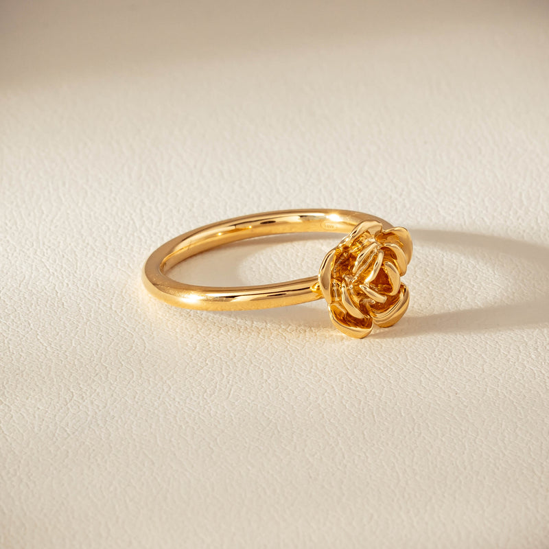 18ct Yellow Gold Albertine Rose Ring - Ring - Walker & Hall
