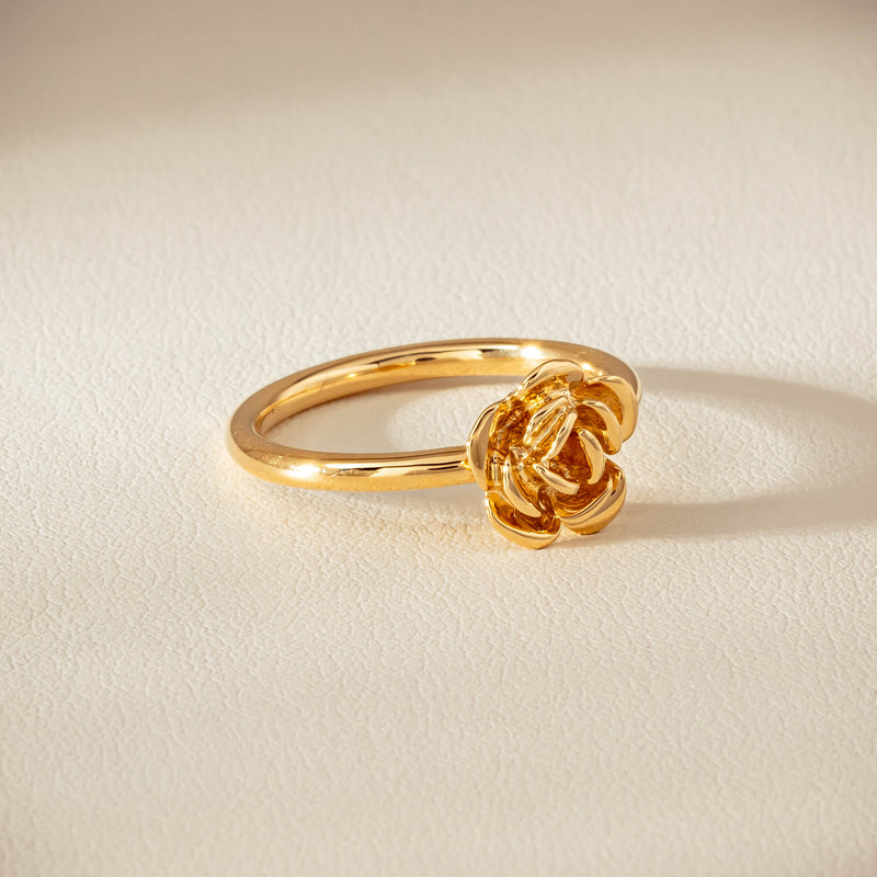 18ct Yellow Gold Albertine Rose Ring - Ring - Walker & Hall