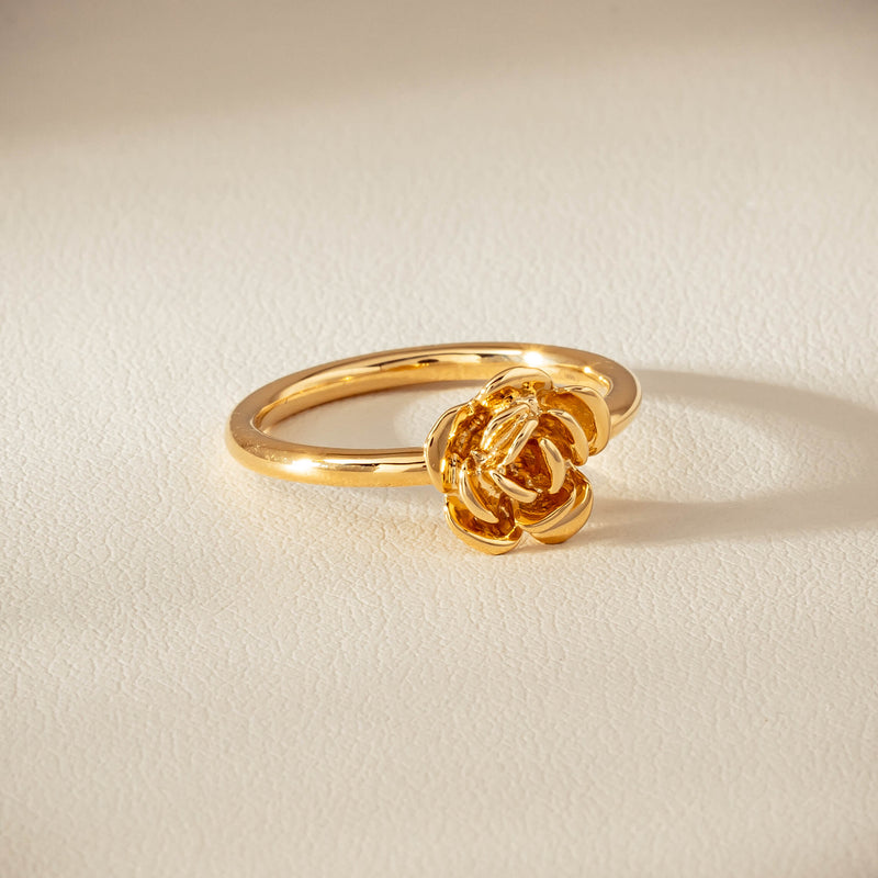 18ct Yellow Gold Albertine Rose Ring - Ring - Walker & Hall
