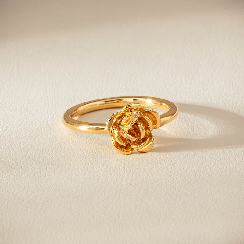 18ct Yellow Gold Albertine Rose Ring - Ring - Walker & Hall