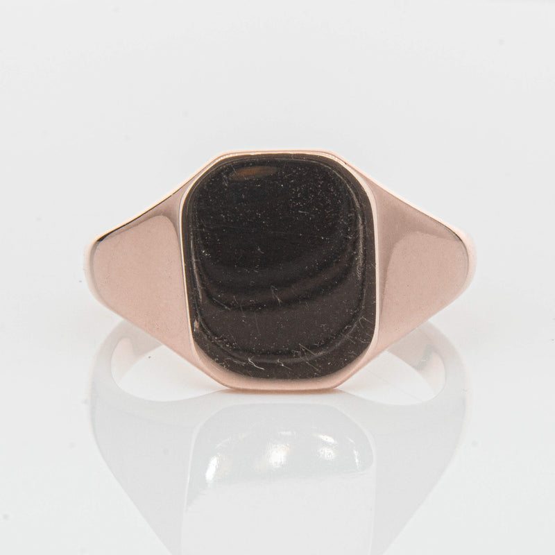 Deja Vu 9ct Rose Gold Mens Signet Ring - Ring - Walker & Hall