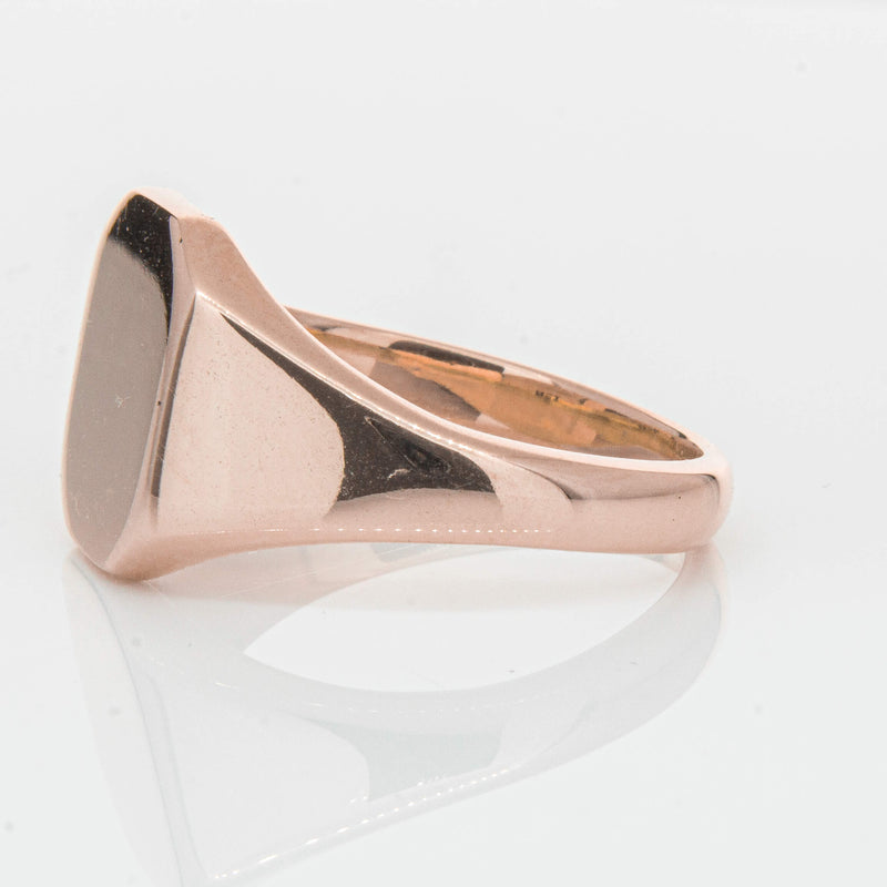Deja Vu 9ct Rose Gold Mens Signet Ring - Ring - Walker & Hall