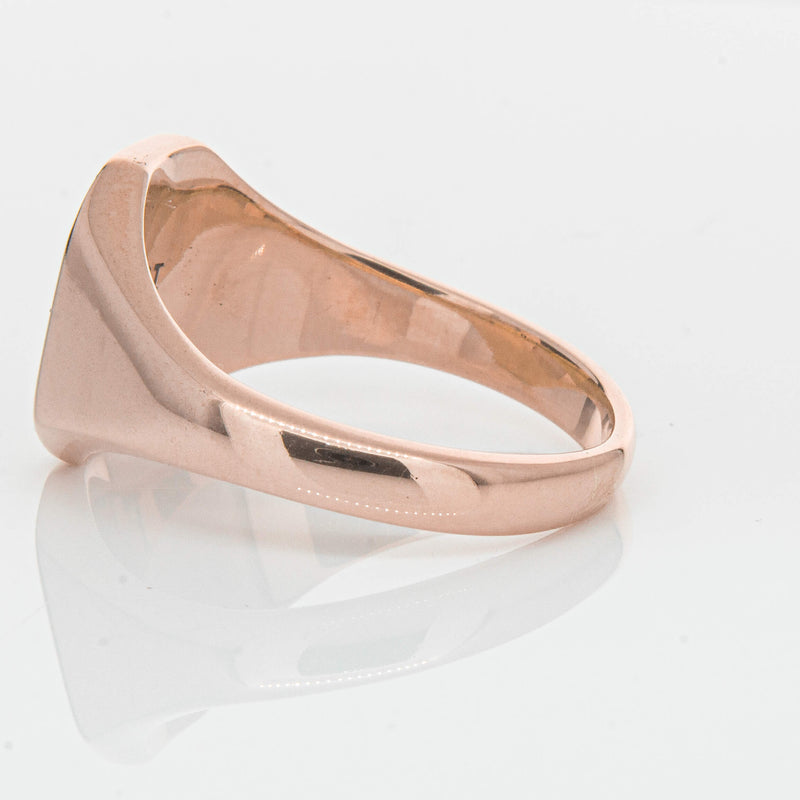 Deja Vu 9ct Rose Gold Mens Signet Ring - Ring - Walker & Hall