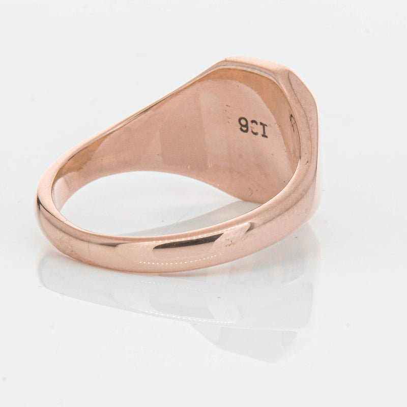 Deja Vu 9ct Rose Gold Mens Signet Ring - Ring - Walker & Hall
