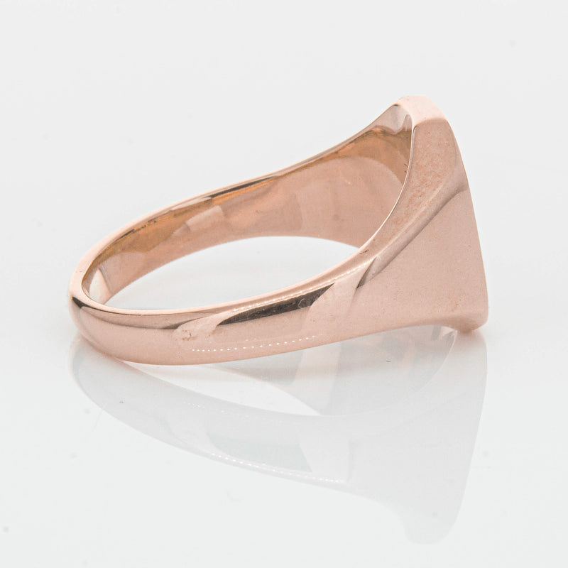 Deja Vu 9ct Rose Gold Mens Signet Ring - Ring - Walker & Hall