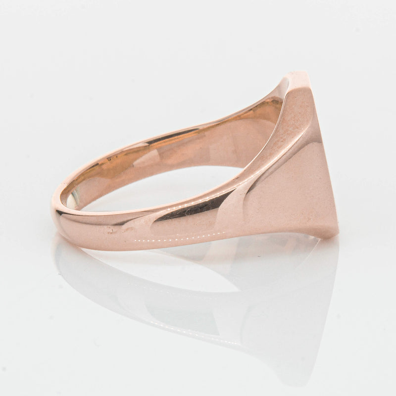 Deja Vu 9ct Rose Gold Mens Signet Ring - Ring - Walker & Hall