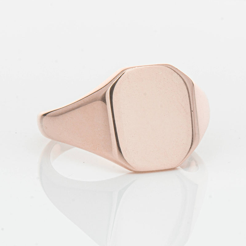 Deja Vu 9ct Rose Gold Mens Signet Ring - Ring - Walker & Hall