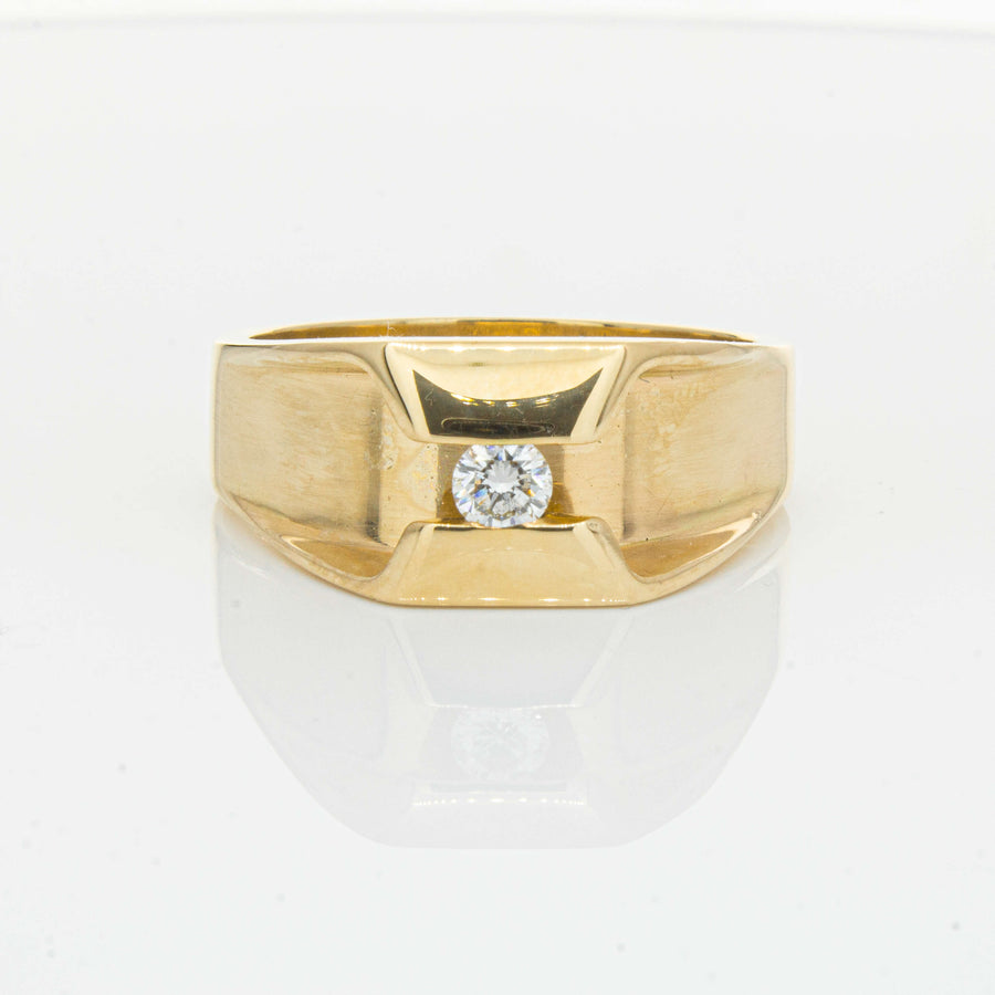 Deja Vu 14ct Yellow Gold .22ct Diamond Mens Ring - Ring - Walker & Hall