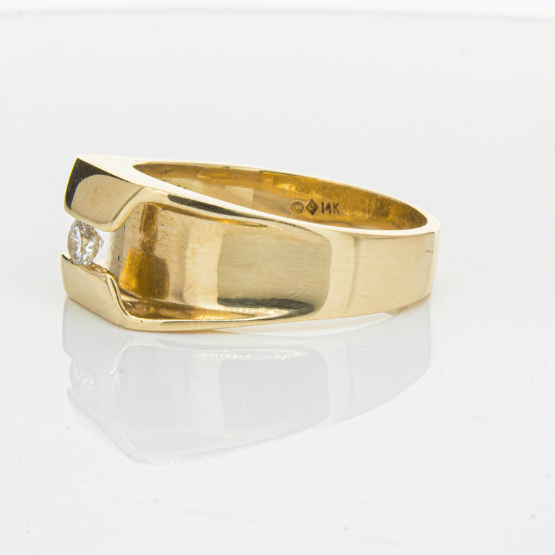Deja Vu 14ct Yellow Gold .22ct Diamond Mens Ring - Ring - Walker & Hall