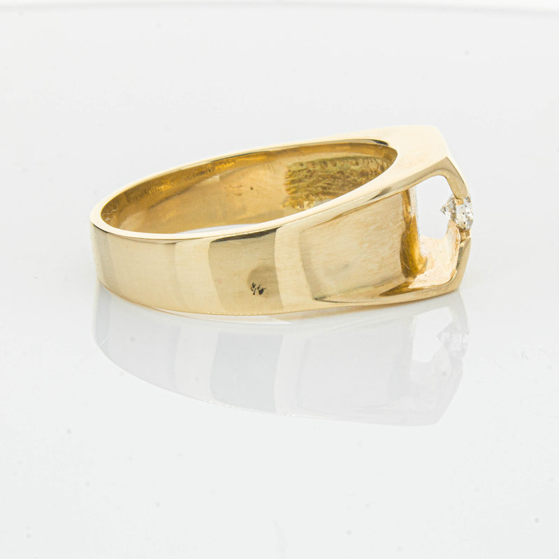 Deja Vu 14ct Yellow Gold .22ct Diamond Mens Ring - Ring - Walker & Hall