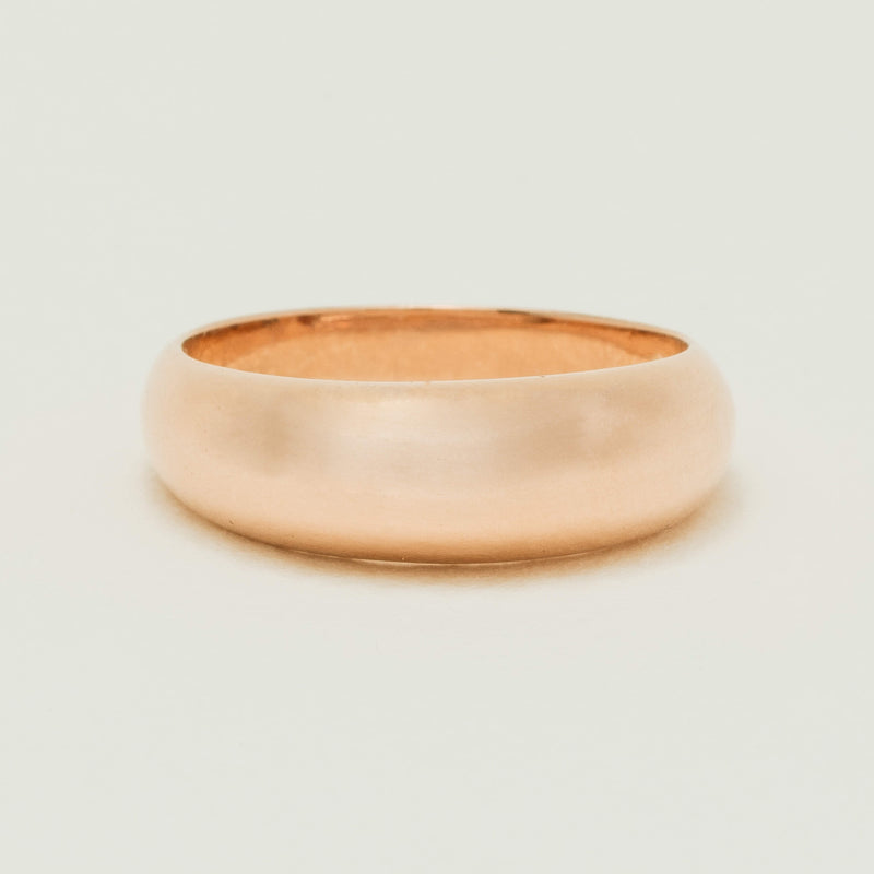 Deja Vu 9ct Rose Gold Dome Ring 1990s - Ring - Walker & Hall