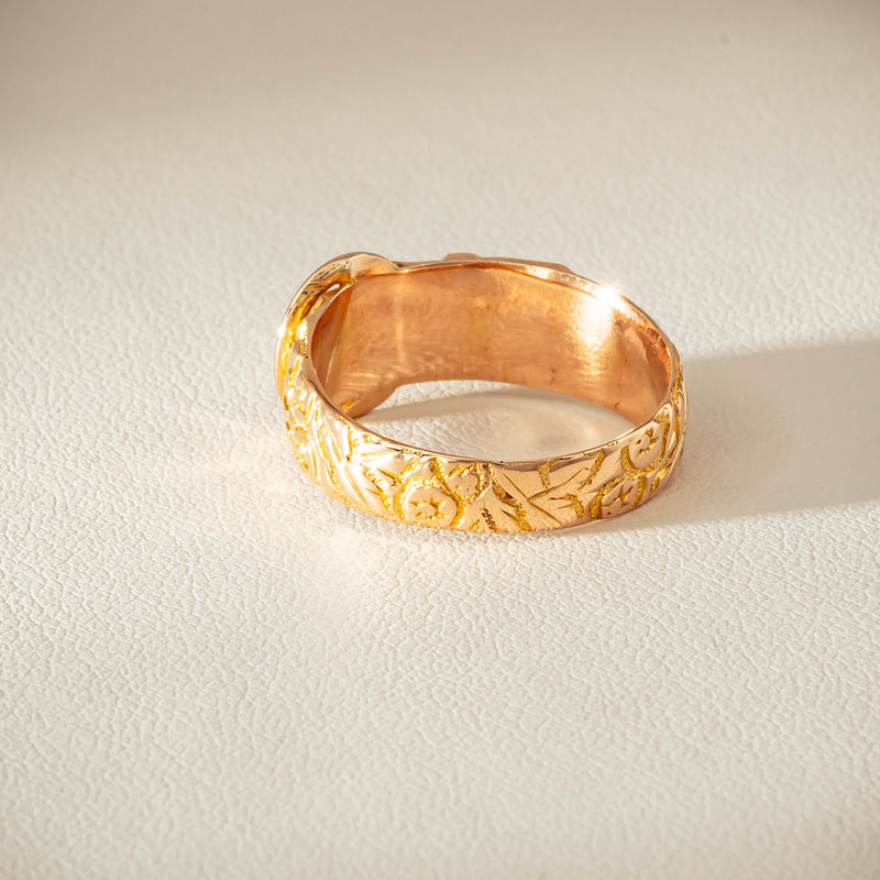 Vintage 9ct Yellow Gold Garter Ring - Chester 1894 - Ring - Walker & Hall