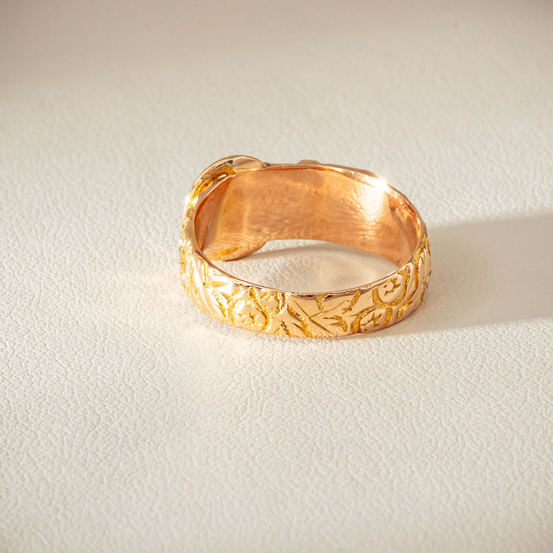Vintage 9ct Yellow Gold Garter Ring - Chester 1894 - Ring - Walker & Hall