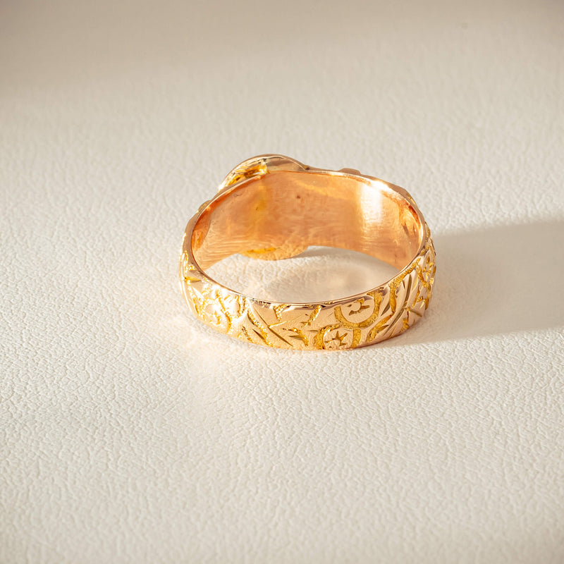 Vintage 9ct Yellow Gold Garter Ring - Chester 1894 - Ring - Walker & Hall
