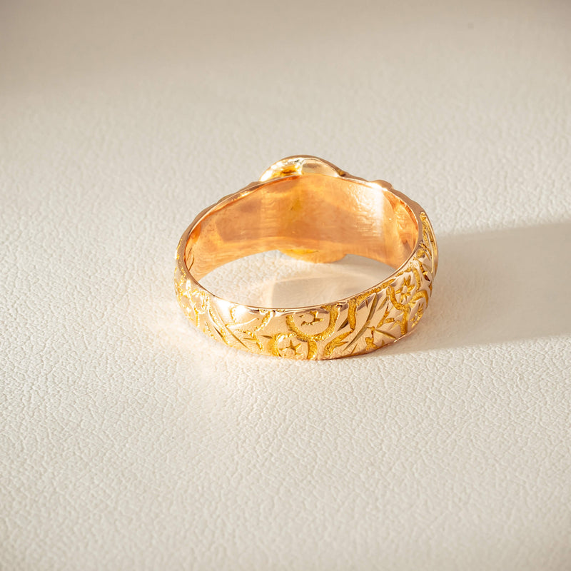 Vintage 9ct Yellow Gold Garter Ring - Chester 1894 - Ring - Walker & Hall