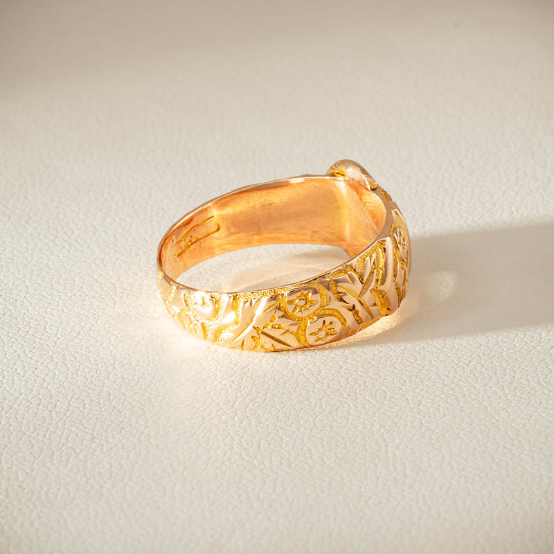 Vintage 9ct Yellow Gold Garter Ring - Chester 1894 - Ring - Walker & Hall