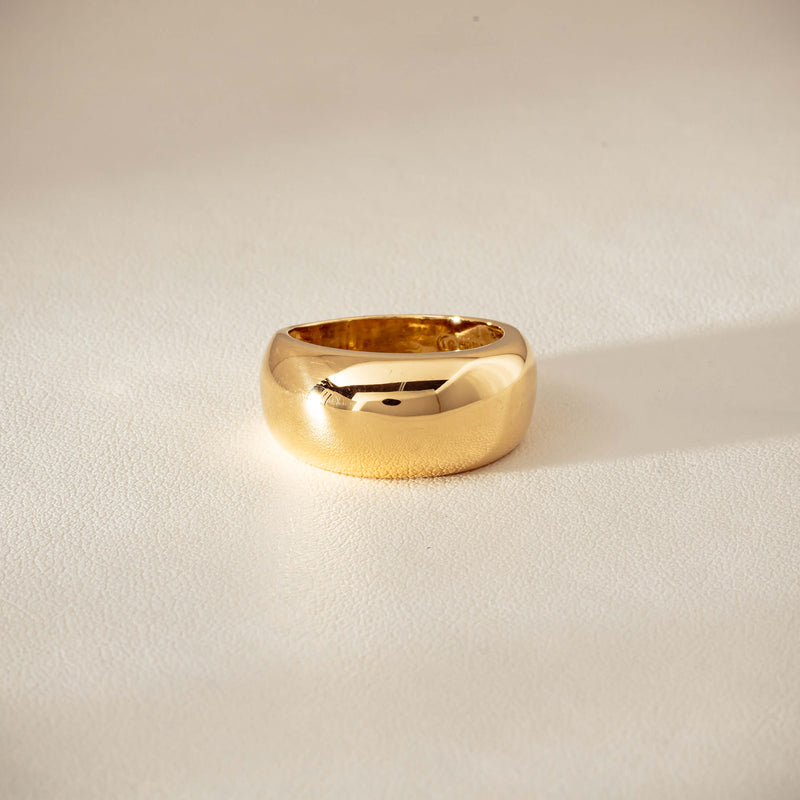 Deja Vu 18ct Yellow Gold Dome Ring - Ring - Walker & Hall