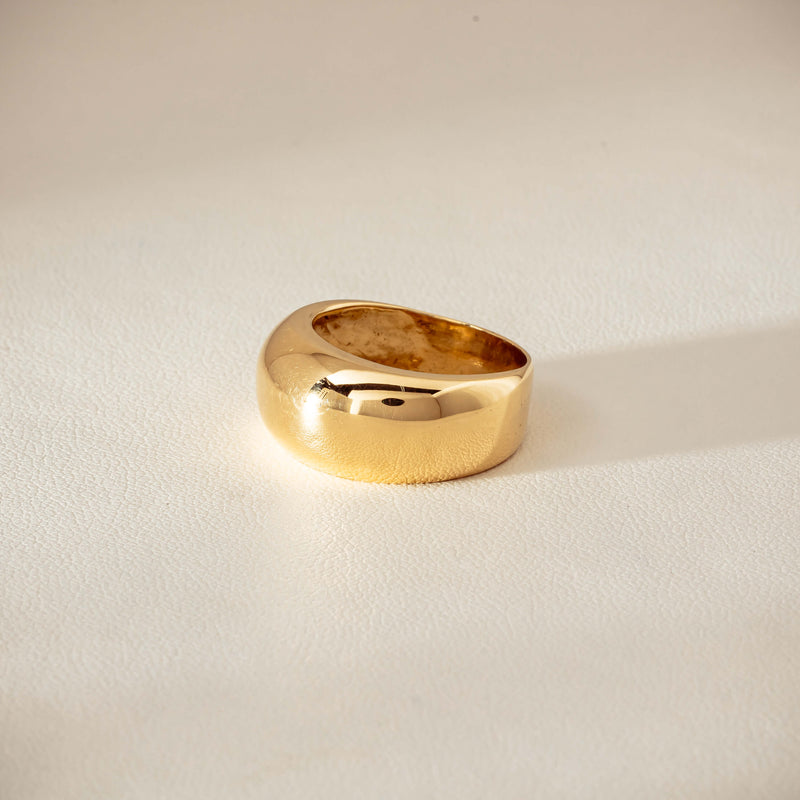 Deja Vu 18ct Yellow Gold Dome Ring - Ring - Walker & Hall