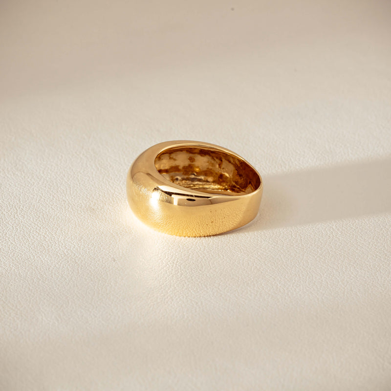 Deja Vu 18ct Yellow Gold Dome Ring - Ring - Walker & Hall
