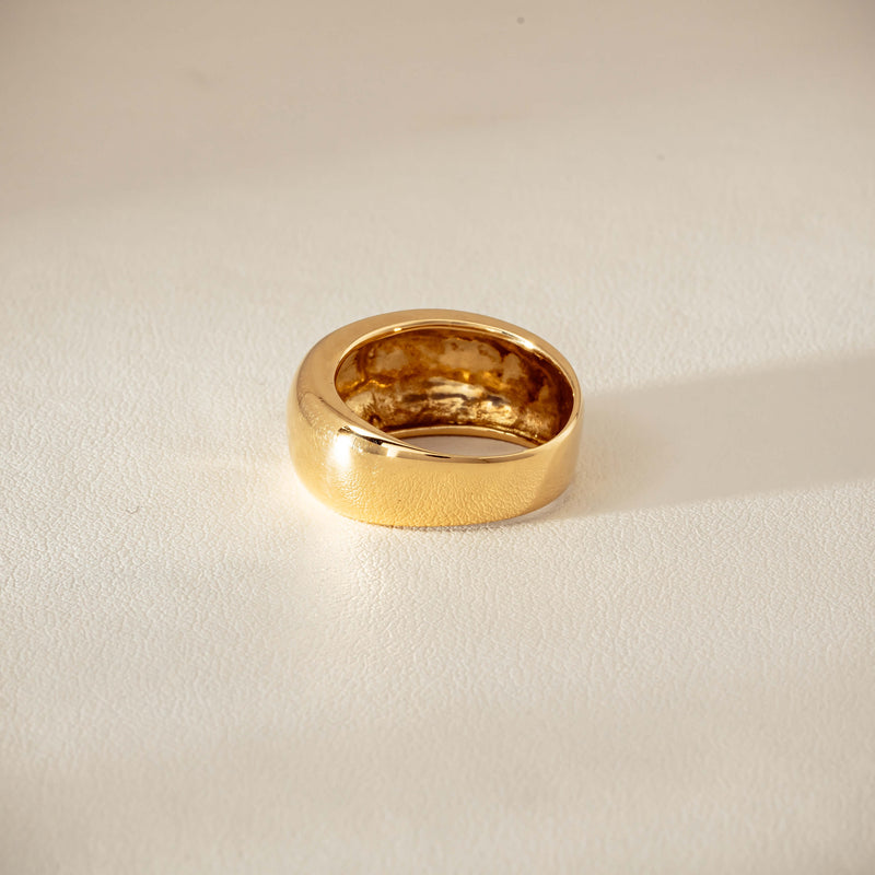 Deja Vu 18ct Yellow Gold Dome Ring - Ring - Walker & Hall