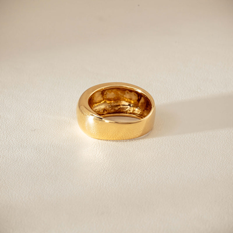 Deja Vu 18ct Yellow Gold Dome Ring - Ring - Walker & Hall