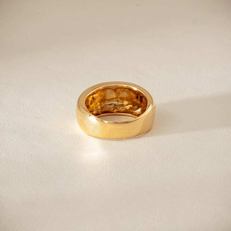 Deja Vu 18ct Yellow Gold Dome Ring - Ring - Walker & Hall