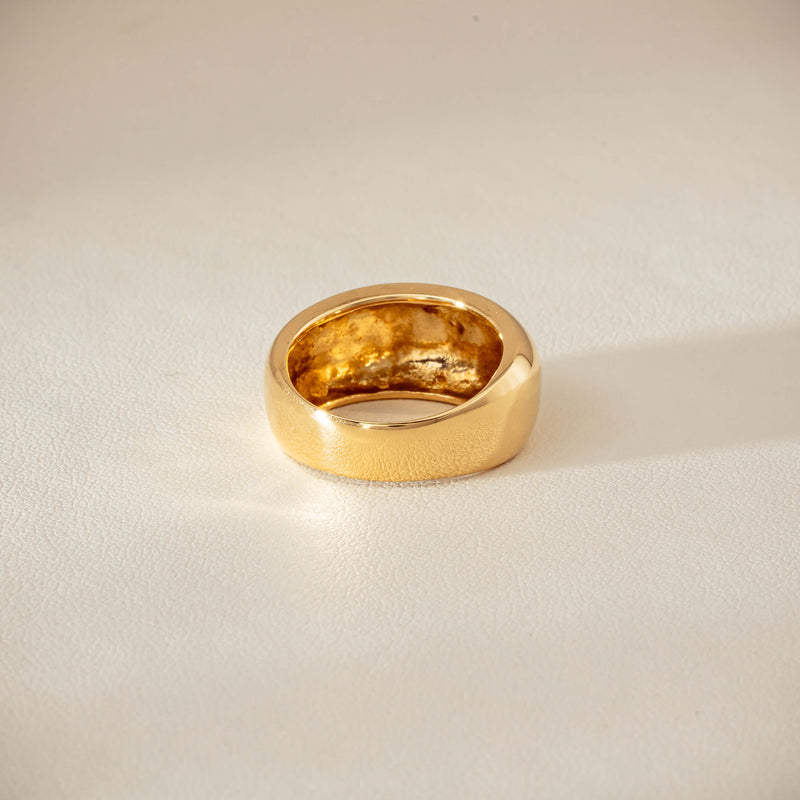 Deja Vu 18ct Yellow Gold Dome Ring - Ring - Walker & Hall