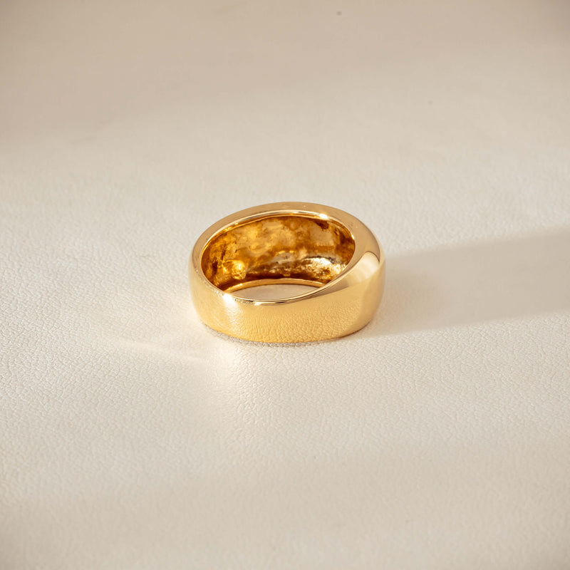 Deja Vu 18ct Yellow Gold Dome Ring - Ring - Walker & Hall