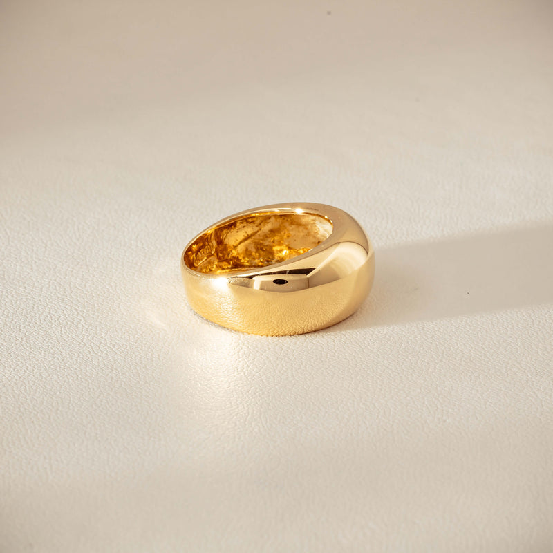 Deja Vu 18ct Yellow Gold Dome Ring - Ring - Walker & Hall