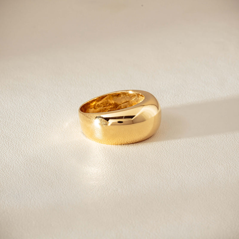 Deja Vu 18ct Yellow Gold Dome Ring - Ring - Walker & Hall