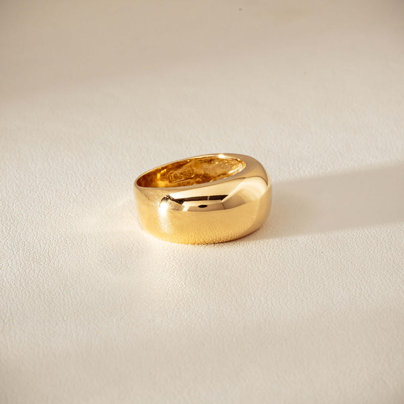 Deja Vu 18ct Yellow Gold Dome Ring - Ring - Walker & Hall
