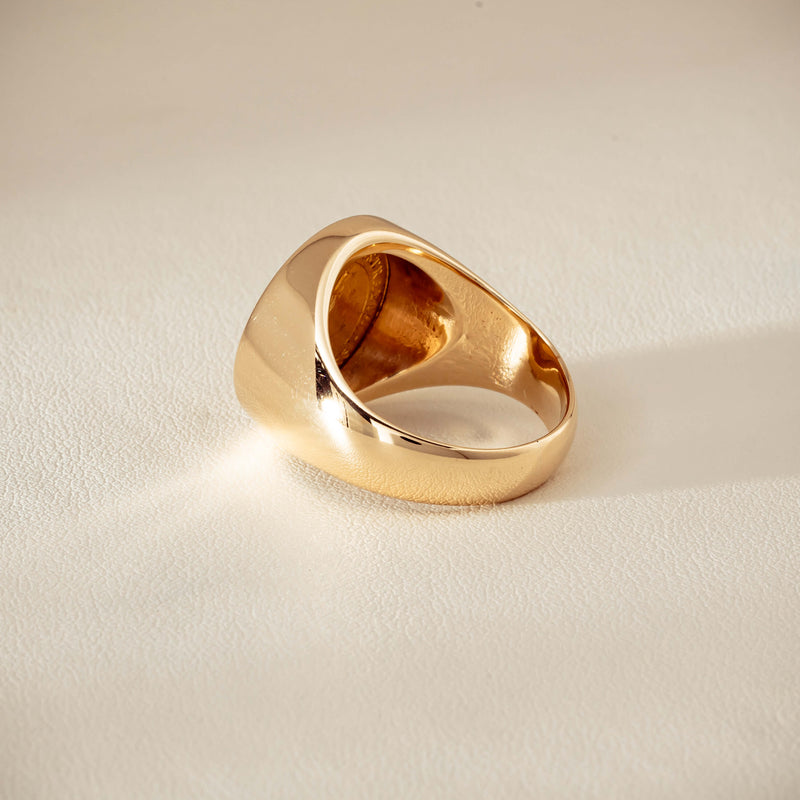 Deja Vu 9ct Ring with 24ct Australian Kangaroo Coin - Ring - Walker & Hall
