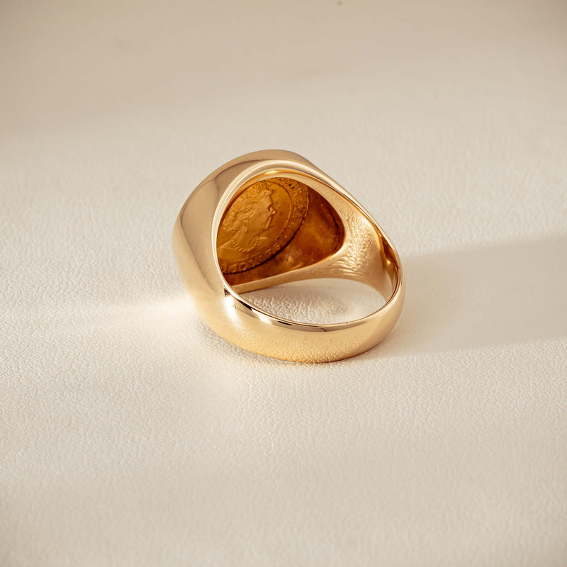 Deja Vu 9ct Ring with 24ct Australian Kangaroo Coin - Ring - Walker & Hall