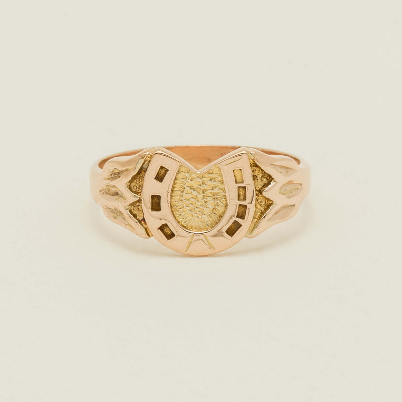 Deja Vu 9ct Rose Gold Horseshoe Ring - Ring - Walker & Hall