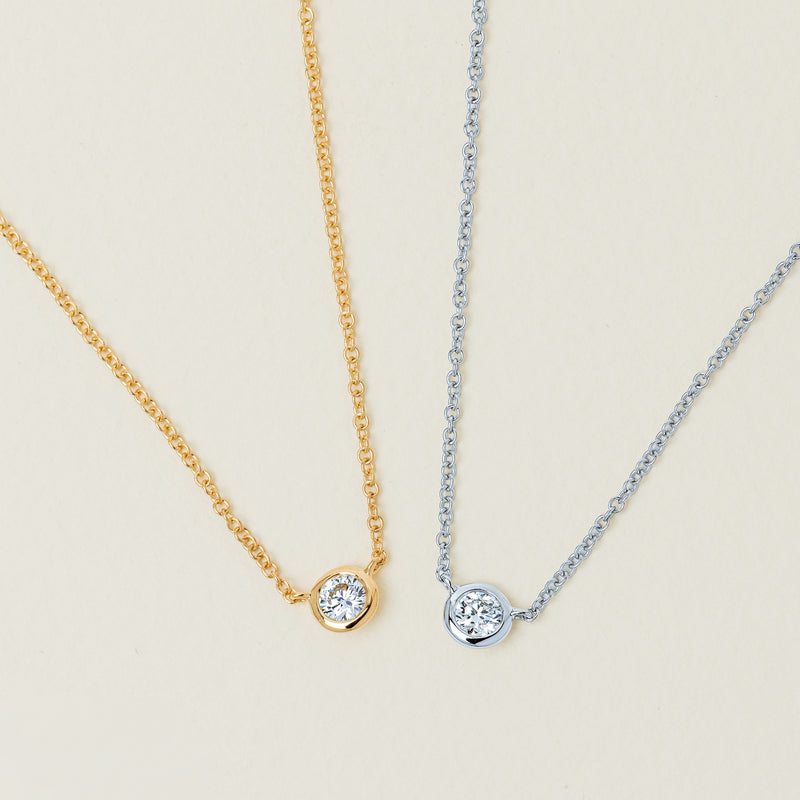 18ct White Gold .21ct Diamond Natalia Pendant - Necklace - Walker & Hall