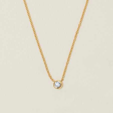 18ct Yellow Gold .18ct Diamond Natalia Pendant - Necklace - Walker & Hall
