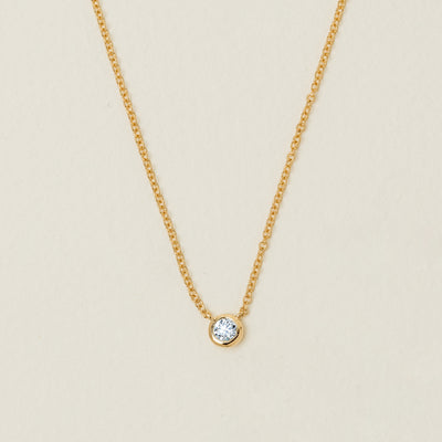 18ct Yellow Gold .21ct Diamond Natalia Pendant - Necklace - Walker & Hall