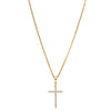 9ct Yellow Gold Diamond Cross Pendant-Necklace-Walker & Hall