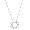 18ct White Gold .22ct Diamond Celestial Star Pendant-Necklace-Walker & Hall
