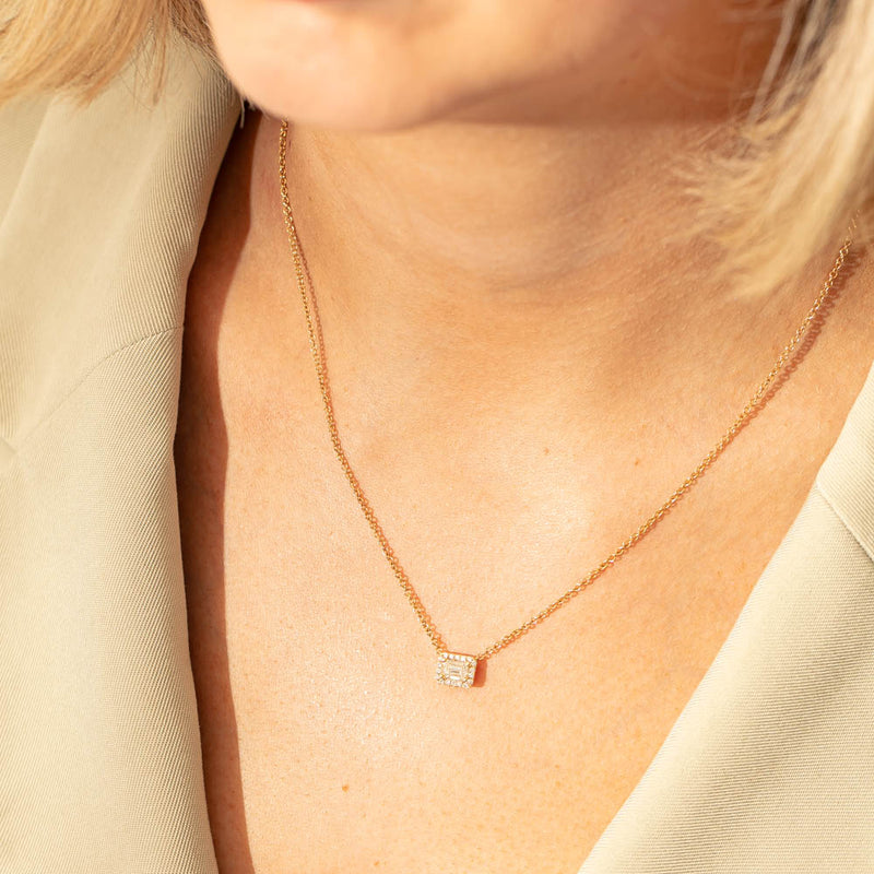 18ct Yellow Gold .51ct Diamond Necklace-Necklace-Walker & Hall