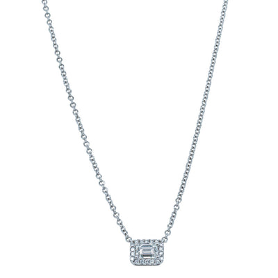18ct White Gold .50ct Diamond Necklace-Necklace-Walker & Hall