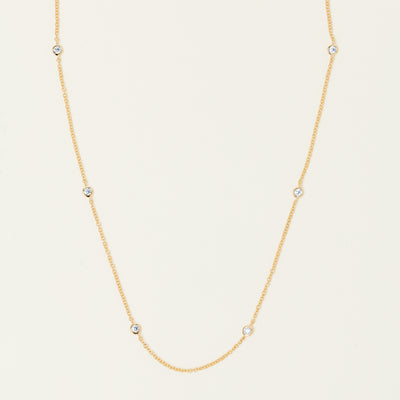 18ct Yellow Gold .50ct Diamond Natalia Chain Necklace - Necklace - Walker & Hall