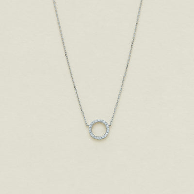 9ct White Gold Diamond Forevermore Petite Pendant - Necklace - Walker & Hall