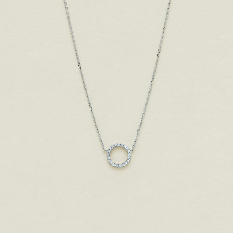 9ct White Gold Diamond Forevermore Petite Pendant - Necklace - Walker & Hall