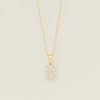 18ct Yellow Gold 1.20ct Diamond Lotus Pendant