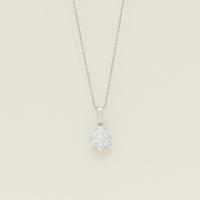 18ct White Gold 1.20ct Diamond Lotus Pendant