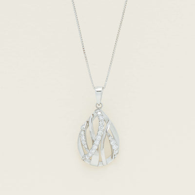 Deja Vu 18ct White Gold .51ct Diamond Pendant - Necklace - Walker & Hall